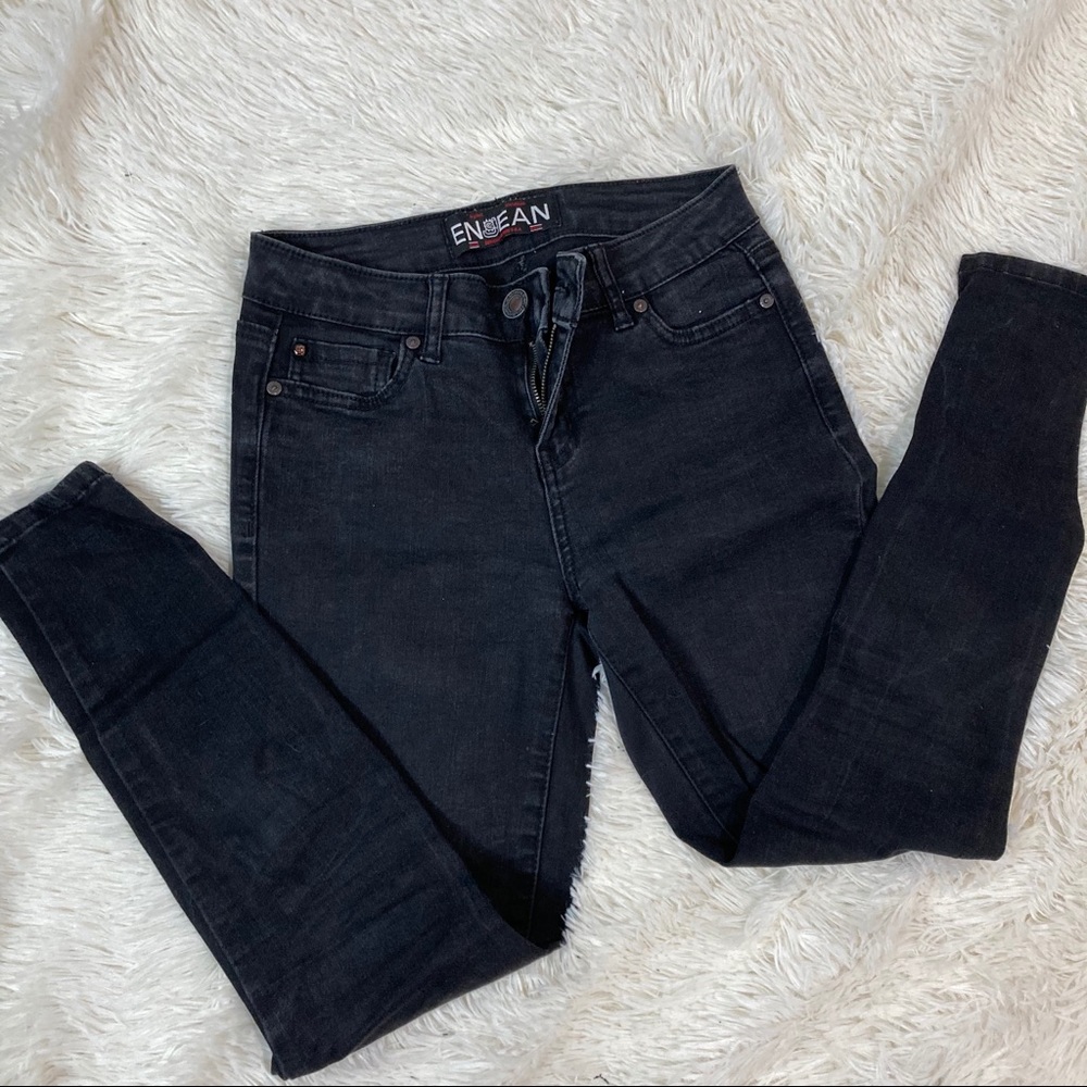 Black denim jeans